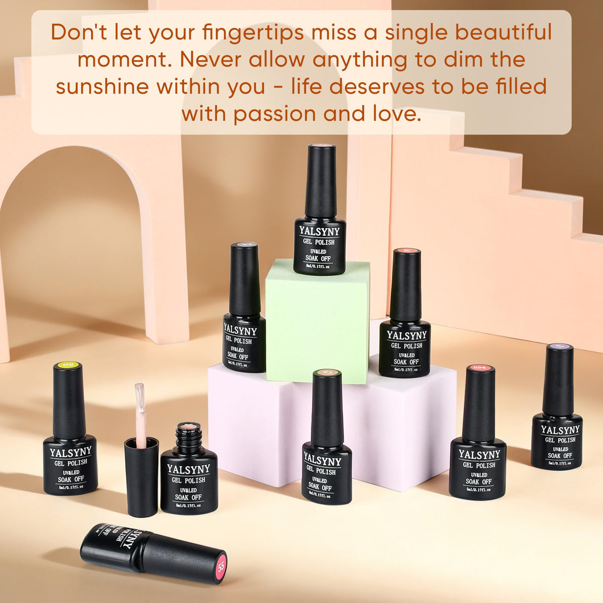 YALSYNY Gel Nail Polish Kit in a lifestyle setting