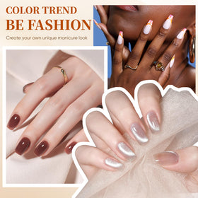 YALSYNY Gel Nail Polish Kit showing various colour swatches