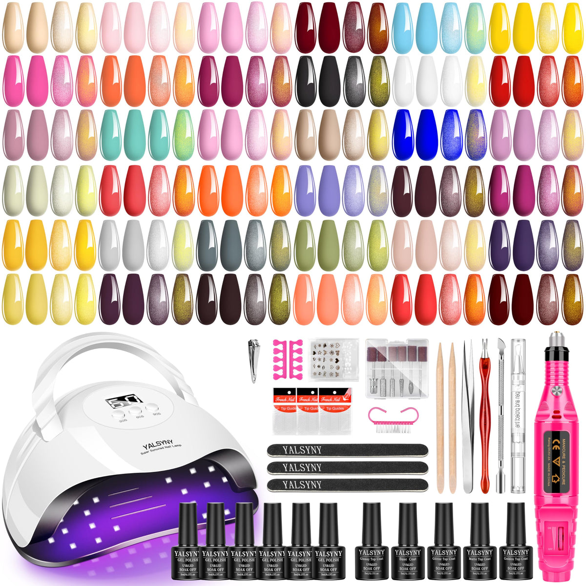 YALSYNY Nail Polish Kit with 36 colours and UV lamp
