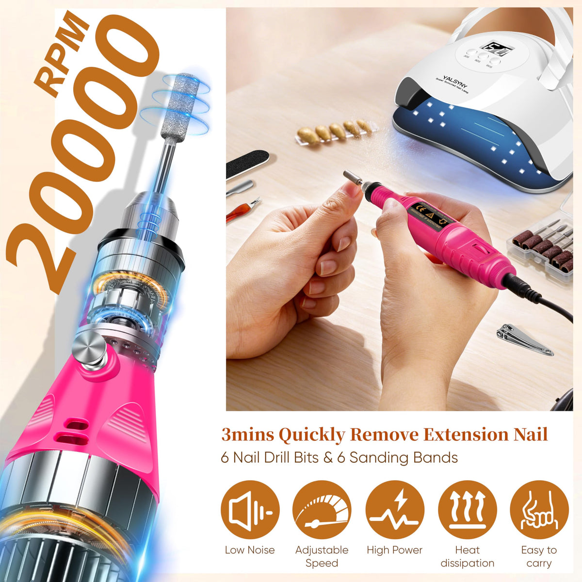 YALSYNY UV Nail Lamp with LED screen display