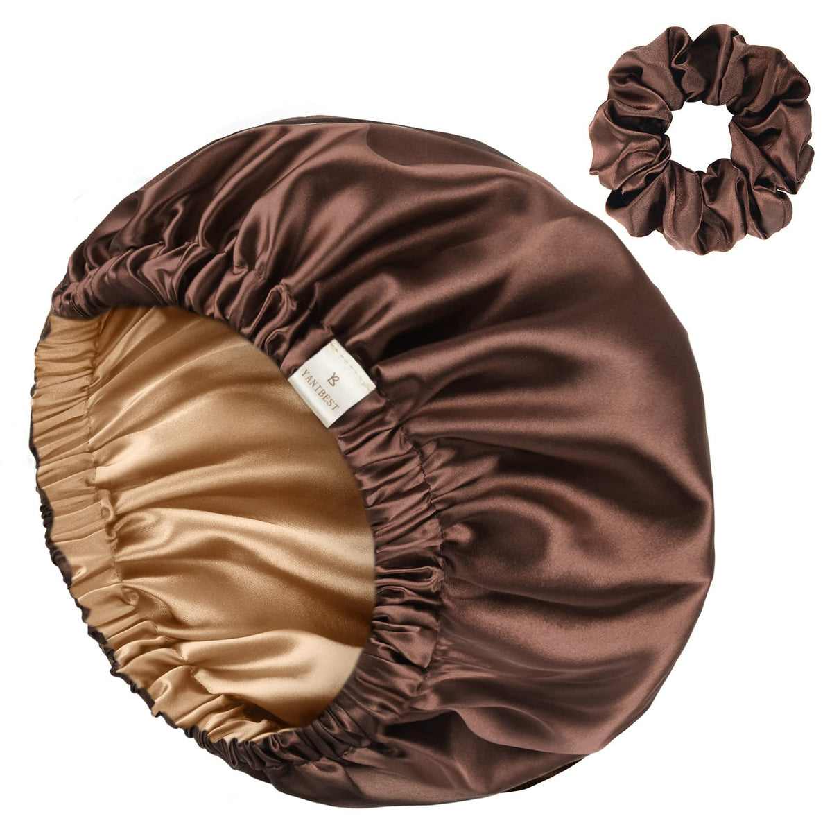 YANIBEST Adjustable Satin Bonnet front view in two colours