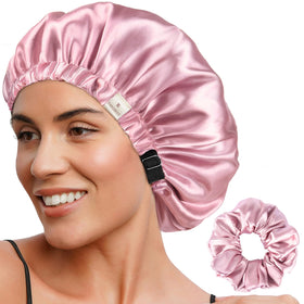 YANIBEST Adjustable Satin Bonnet front view in two colours