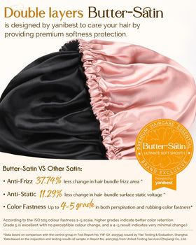 YANIBEST Adjustable Satin Bonnet on a pillow