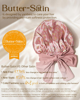 YANIBEST adjustable satin bonnet showing tie band