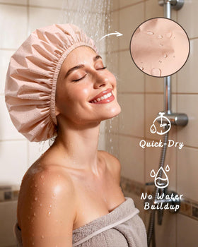 YANIBEST Frizz Free Satin Lined Shower Cap packaging