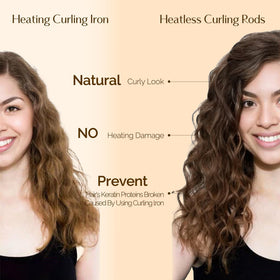 YANIBEST Heatless Hair Curler displayed with hair clips