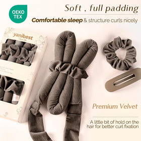 YANIBEST Heatless Hair Curler displayed with styling accessories