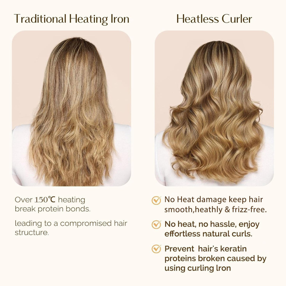 YANIBEST Heatless Hair Curler displayed with styling products