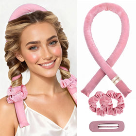 YANIBEST Heatless Hair Curler front view with satin fabric