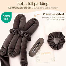 YANIBEST Heatless Hair Curler in use on long hair