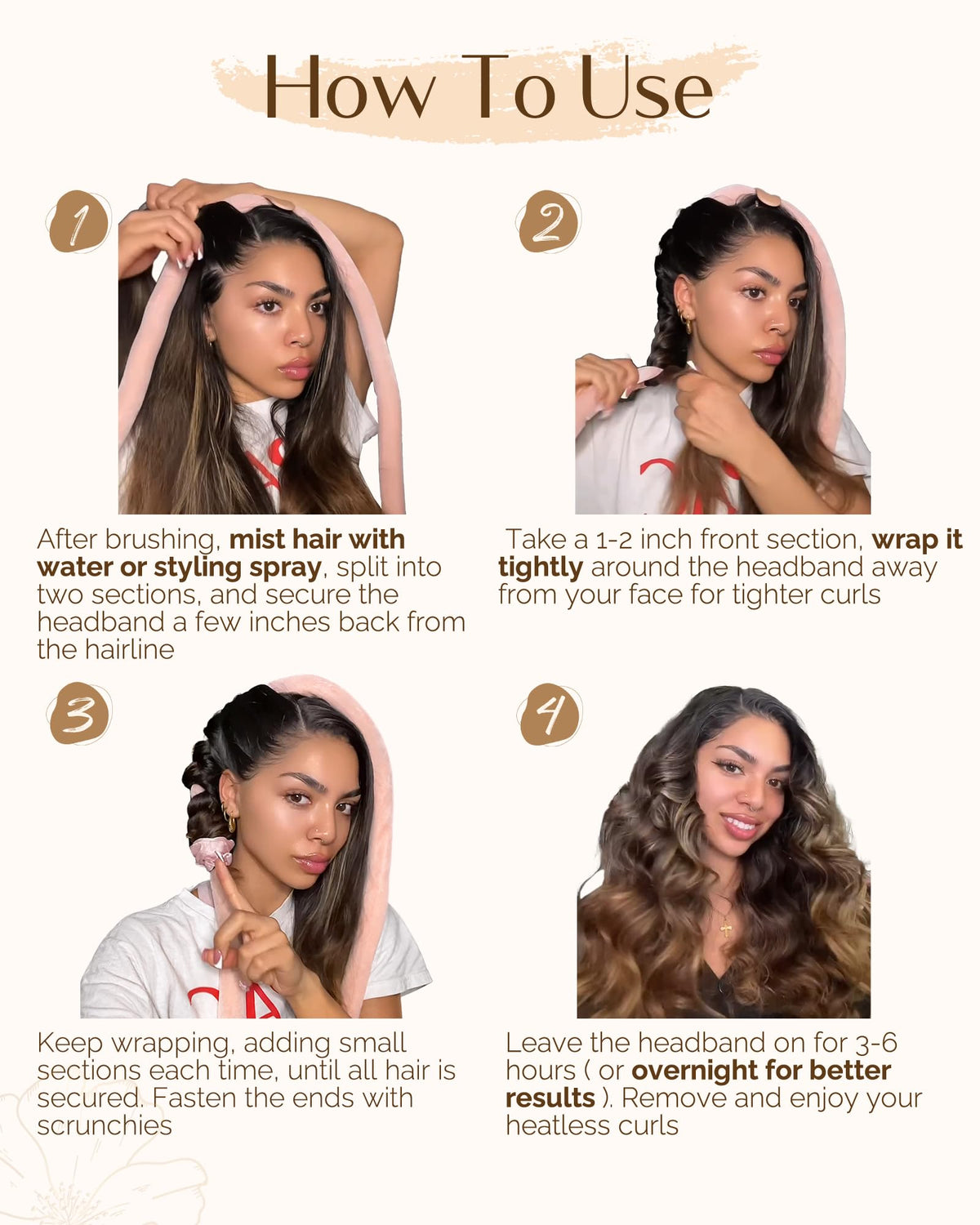 YANIBEST Heatless Hair Curler lifestyle scene with user