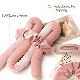 YANIBEST Heatless Hair Curler on a bed pillow for sleep