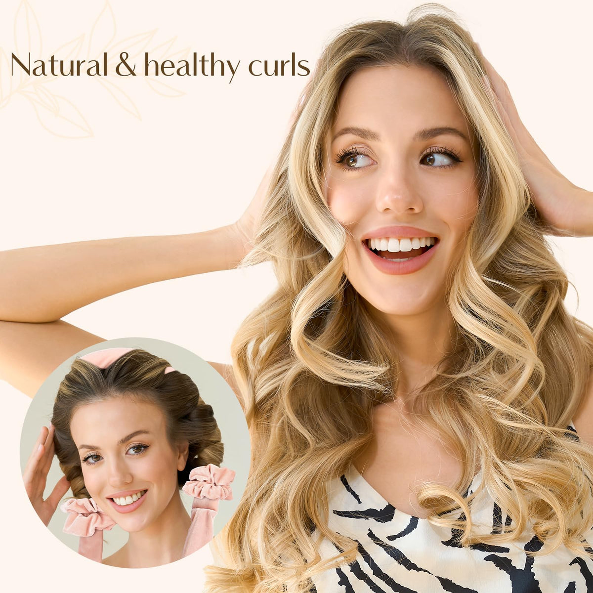 YANIBEST Heatless Hair Curler side view showing dimensions