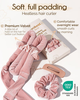 YANIBEST Heatless Hair Curler with non-slip hair clip