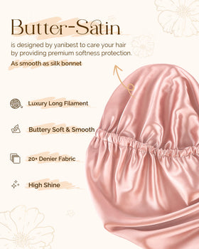 YANIBEST Satin Bonnet displayed with various patterns