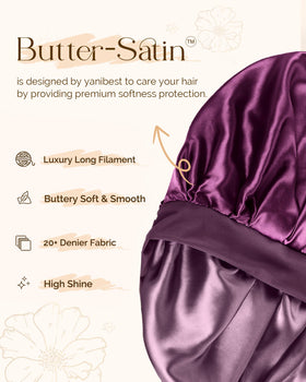 YANIBEST Satin Bonnet double layer design with smooth texture