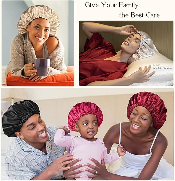 YANIBEST Satin Bonnet packaging showing product details