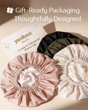 YANIBEST Satin Lined Shower Cap in various colours