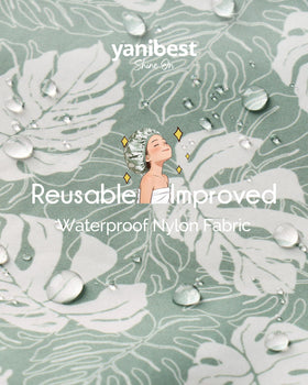 YANIBEST shower cap in lifestyle setting during bath