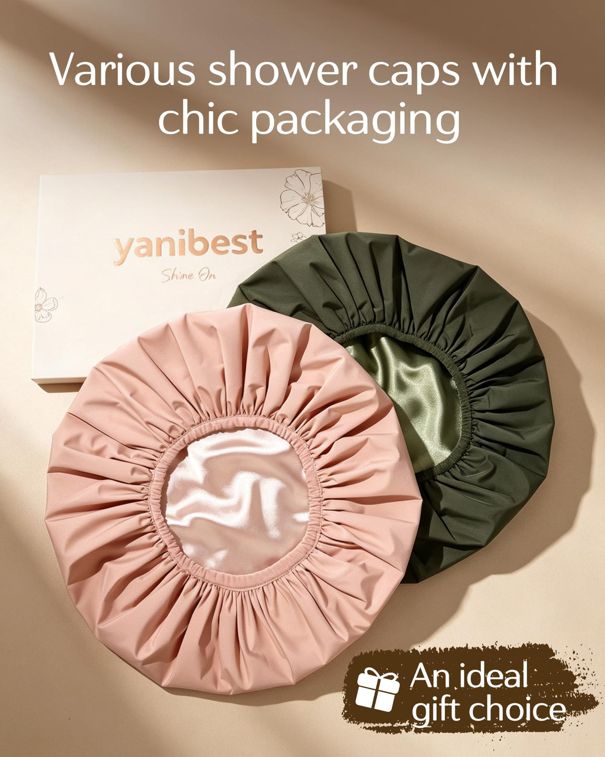 YANIBEST Shower Cap laid flat on a surface