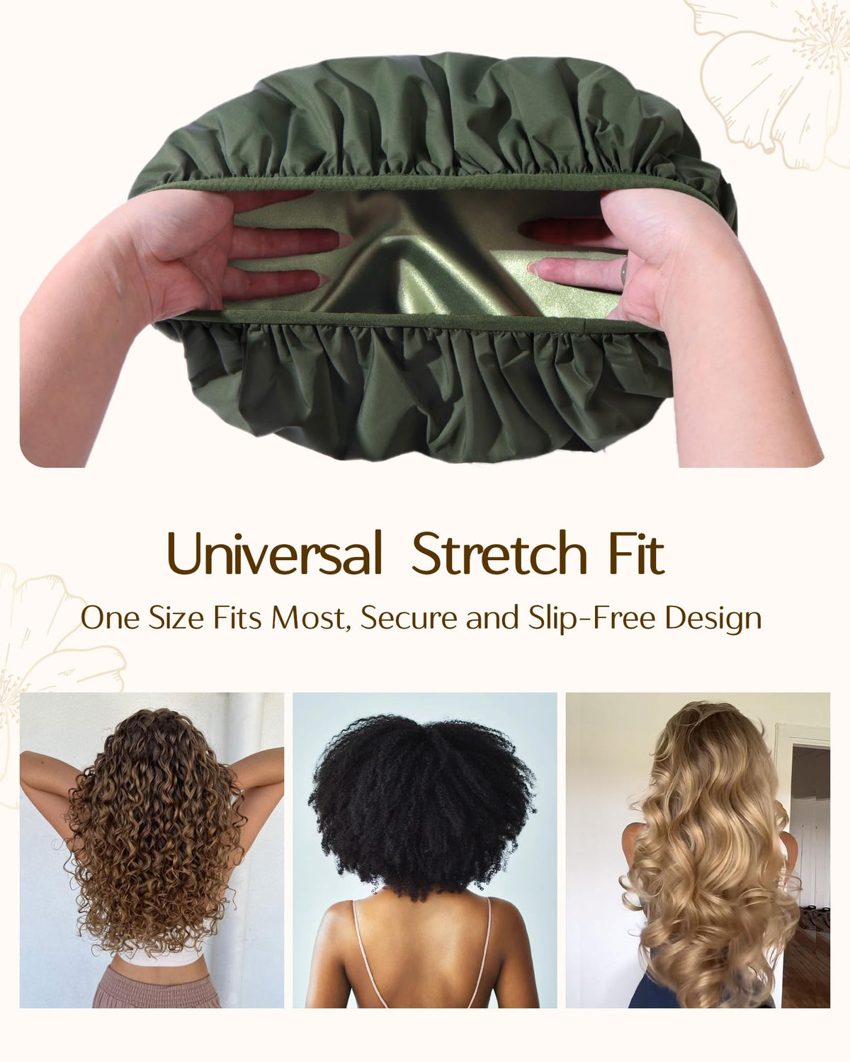 YANIBEST Shower Cap packaging front view