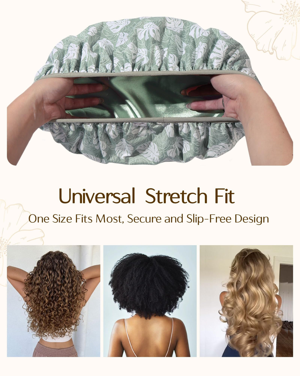 YANIBEST shower cap packaging front view