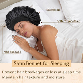 YANIBEST Soft Satin Bonnet close-up of fabric texture