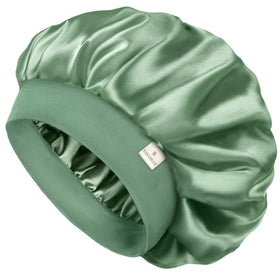 YANIBEST Soft Satin Bonnet front view in black
