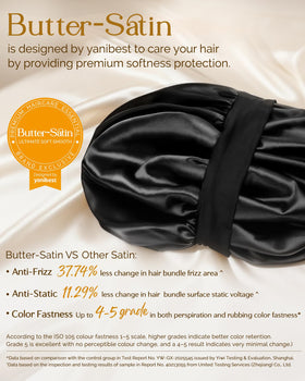 YANIBEST Soft Satin Bonnet in use during makeup application