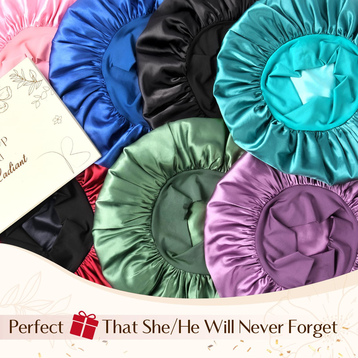 YANIBEST Soft Satin Bonnet worn by a person during sleep
