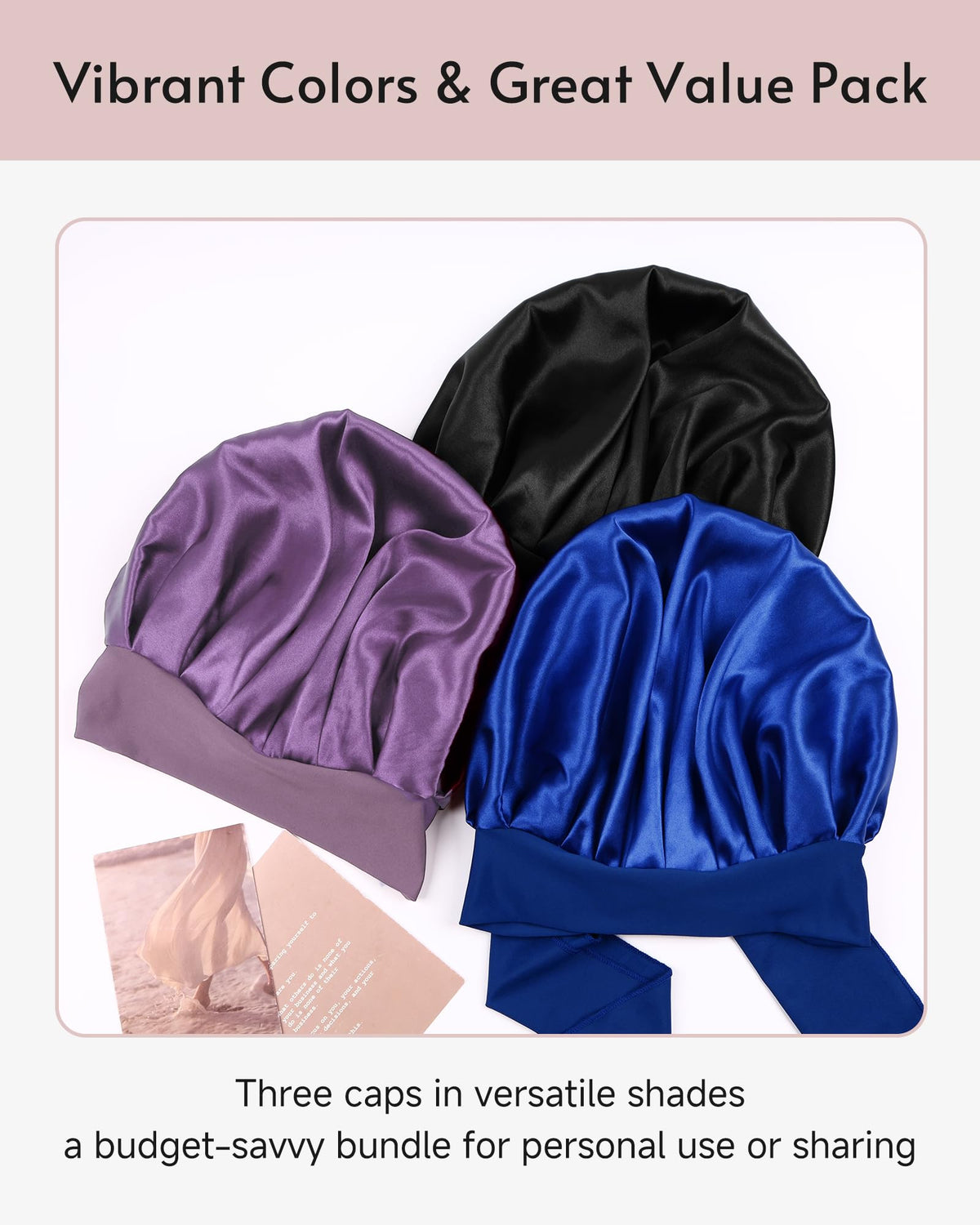 Yanideer satin bonnet packaging front view