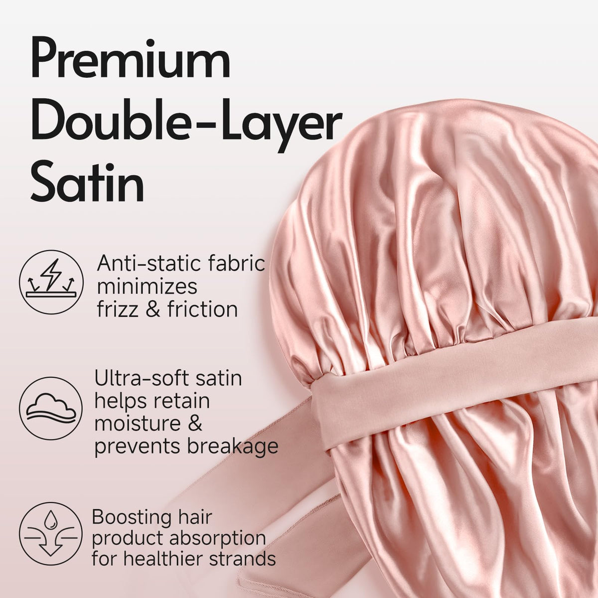 Yanideer Satin Bonnet showing double layer structure