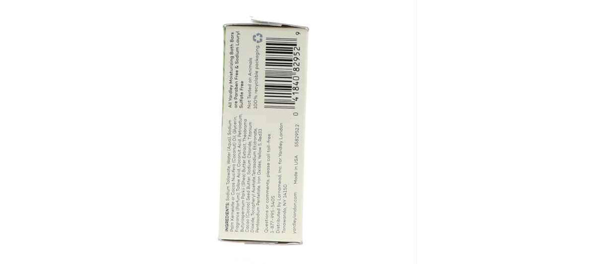 Yardley Cocoa Butter Bar with natural ingredients
