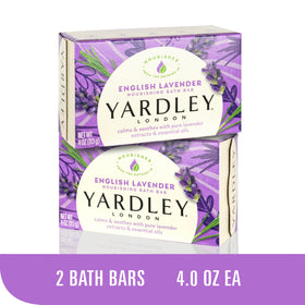 Yardley English Lavender Bar Soap packaging showing 2 count
