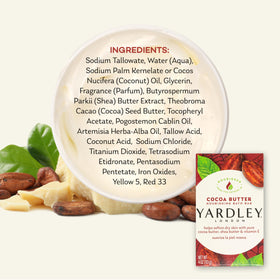YARDLEY LONDON Cocoa Butter Bath Soap Bar with shea butter