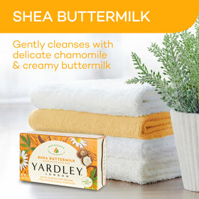 Yardley Shea Buttermilk Bath Bar close-up of texture