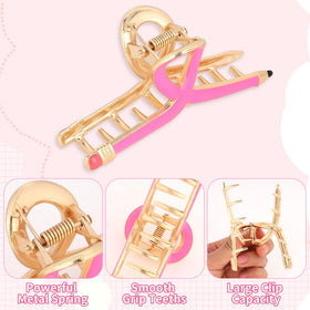 YARIEW Pencil Hair Claw Clip in use with a stylish bun