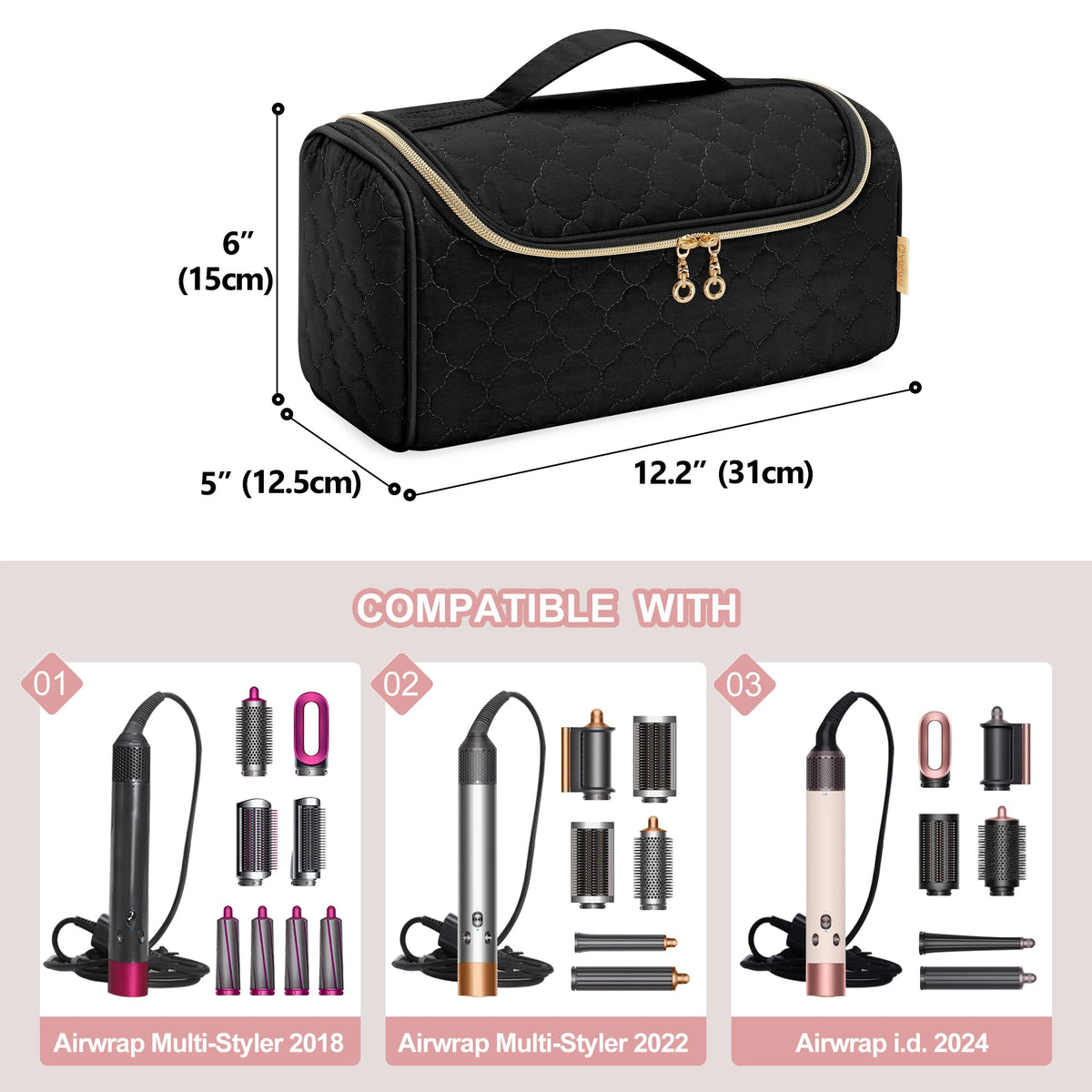 Yarwo Travel Case with 360° swiveling hanging hook