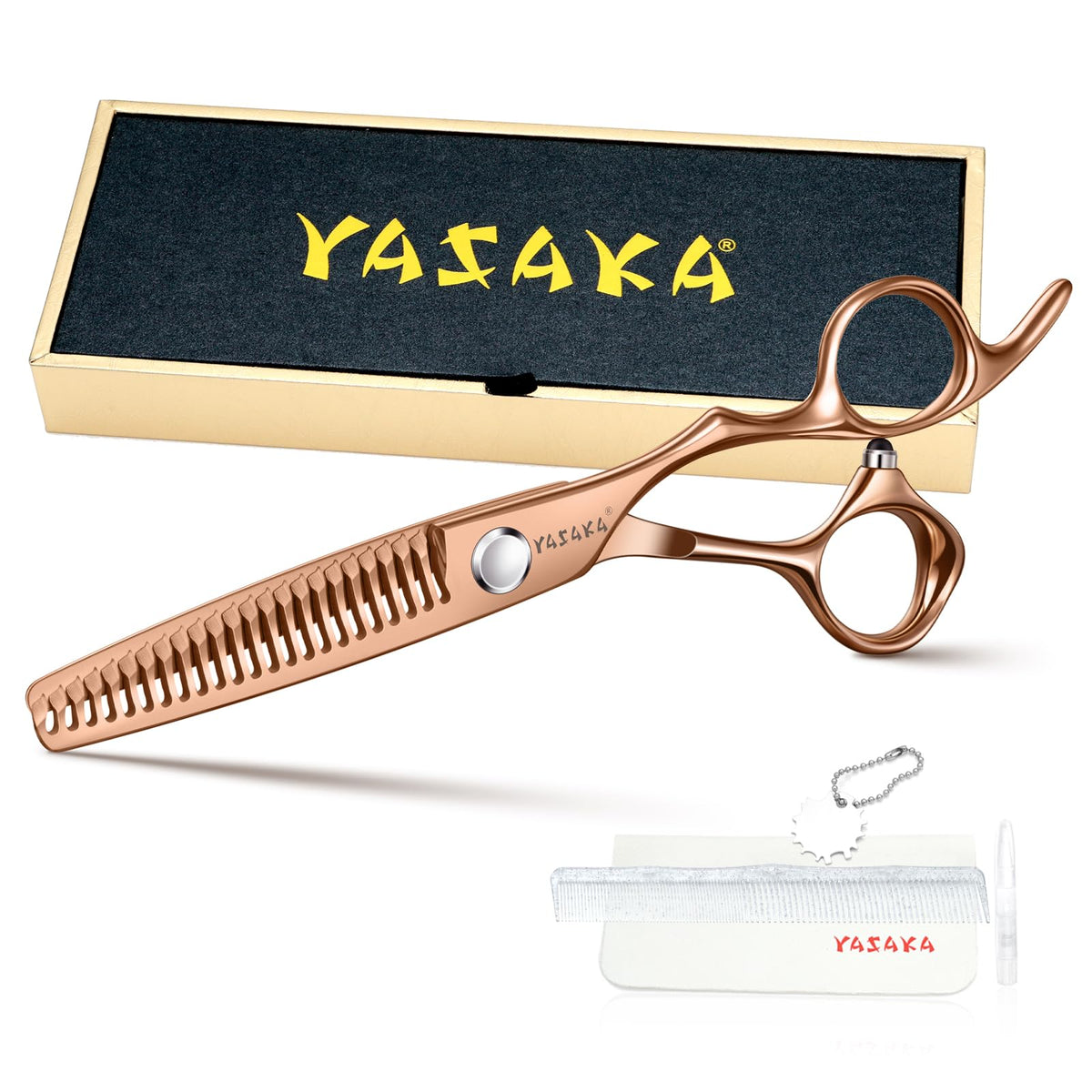 YASAKA 6-inch hair cutting thinning shears front view