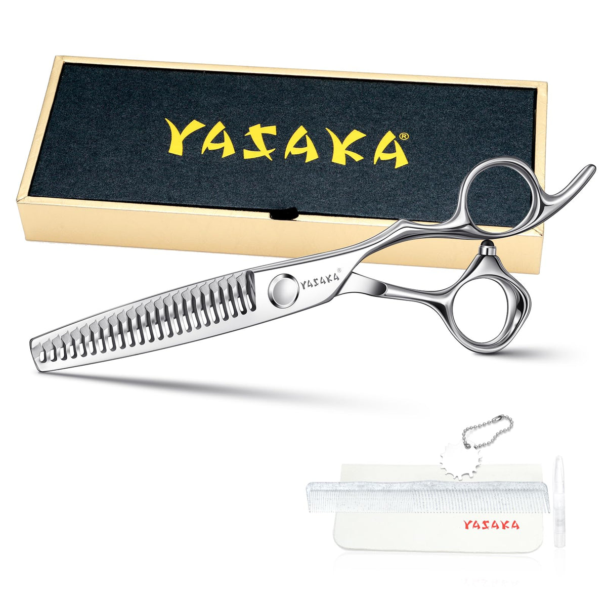 YASAKA 6-inch hair thinning scissors front view