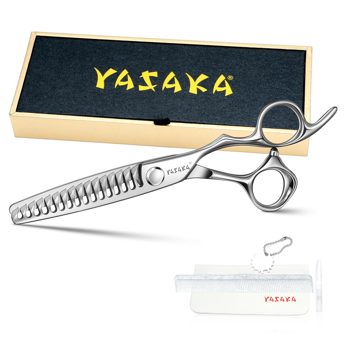 YASAKA 6-inch professional hair thinning scissors front view
