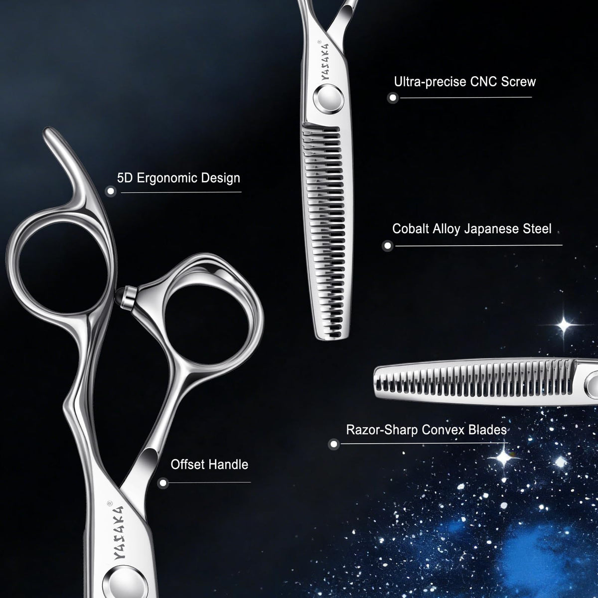 YASAKA 6 Inch scissors with enlarged finger hole