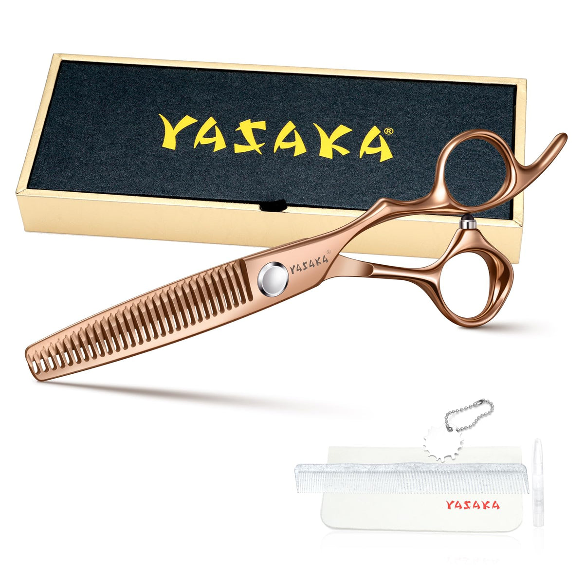 YASAKA 6-inch thinning shears front view with 29 teeth
