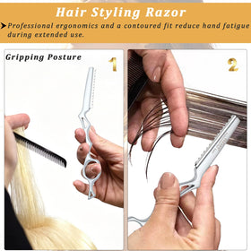 YASAKA Hair Cutting Razor ergonomic handle detail
