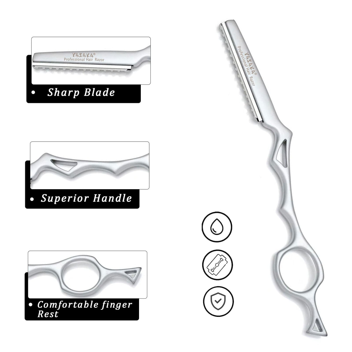 YASAKA Hair Cutting Razor in use during a haircut