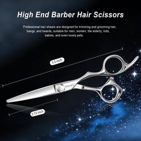 YASAKA Hair Cutting Scissors 5.5 inch ergonomic handle close-up