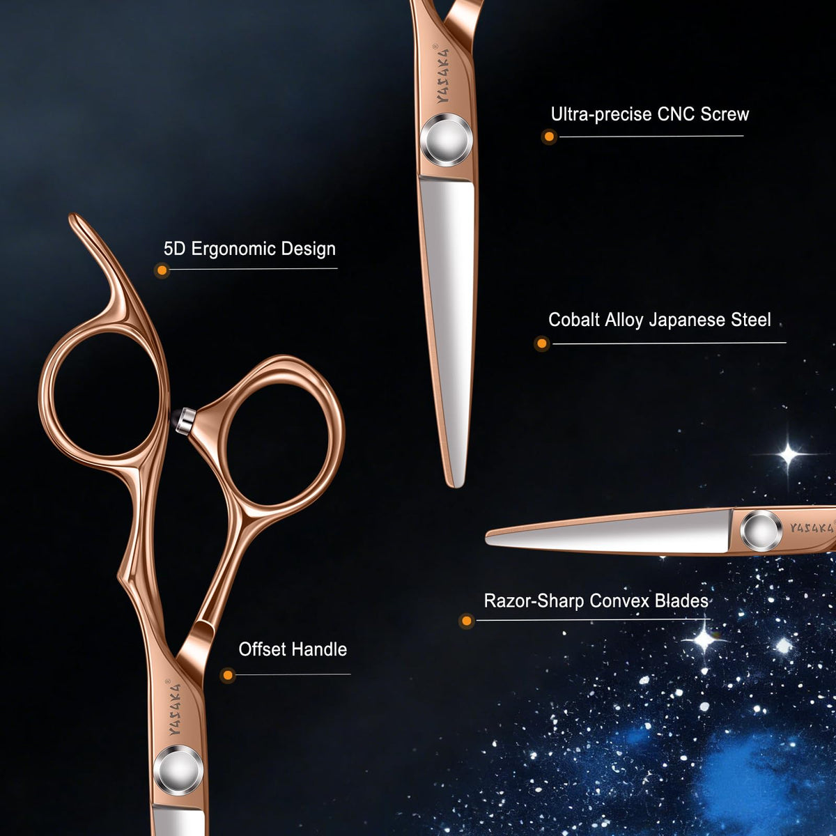 YASAKA hair cutting scissors blades precision design
