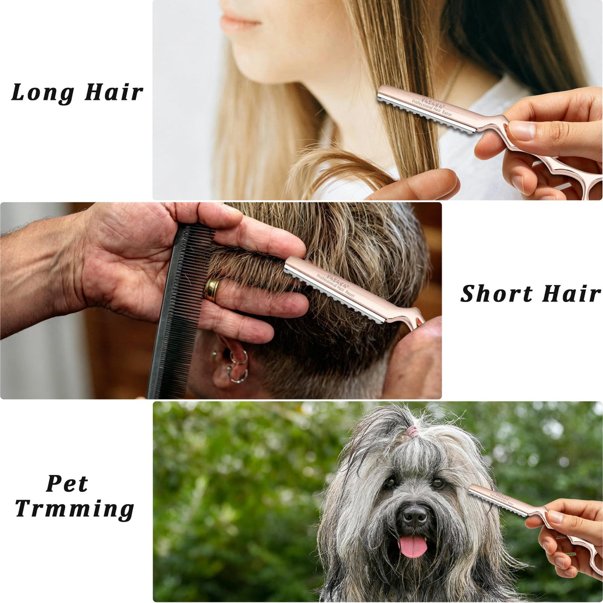 YASAKA Hair Razor displayed with hair styling tools