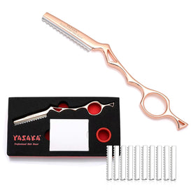 YASAKA Hair Razor front view with rose gold finish