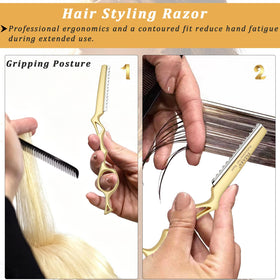 YASAKA Hair Razor with 10 replacement blades displayed